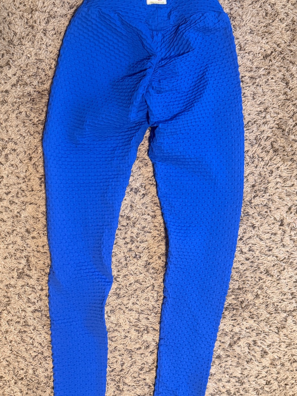 CLS Cobalt Blue Small Sportswear Texture Leggings